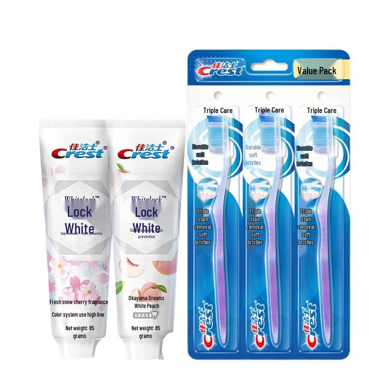 

Crest Dual Lock White Toothpaste & Triple Care Toothbrush Value Set