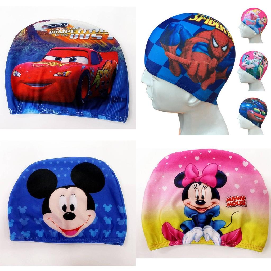 Wholesale Children's Cartoon Swim Cap Boys Girls Baby Colorful Polyester Cute Fashion Cartoon Comfortable Swimming Hat