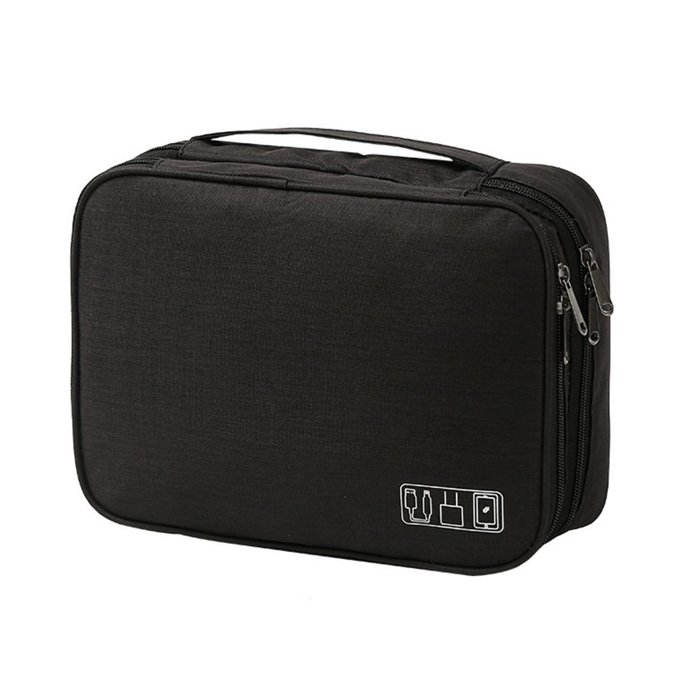 

Трехслойная сумка для хранения кабелей Органайзер для цифровых электронных аксессуаров для USB-зарядки