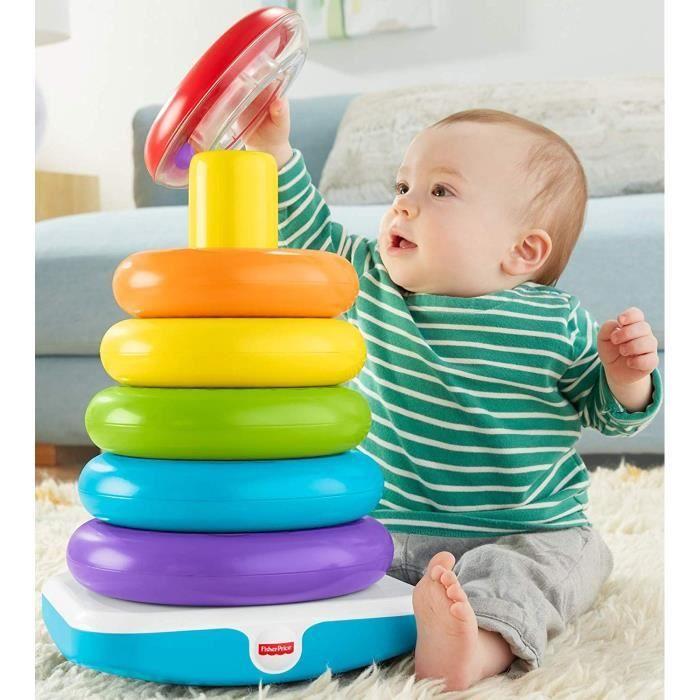 Fisher-Price - Pyramide Arc-en-ciel géante - Jouet d'éveil - A partir de 12 mois GJW15