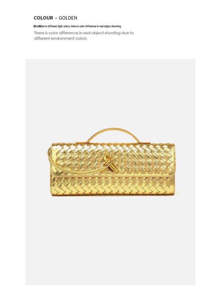2025 Autumn/Winter High-End Crossbody Woven Clutch: Versatile Evening Baguette Shoulder Bag