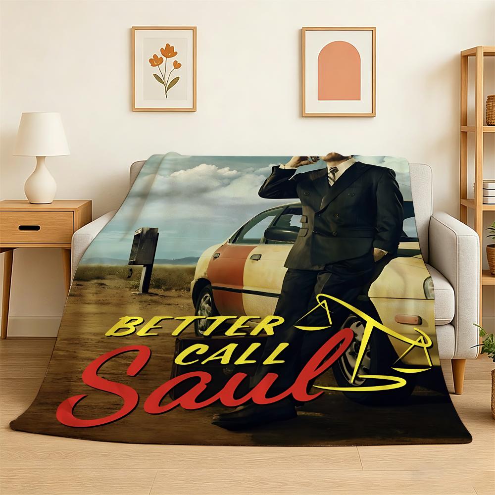 Classic Movie Better Call Saul Throw 240g Flannel Blanket Lightweight Soft Skin-friendly Summer Thin Throw Blanket