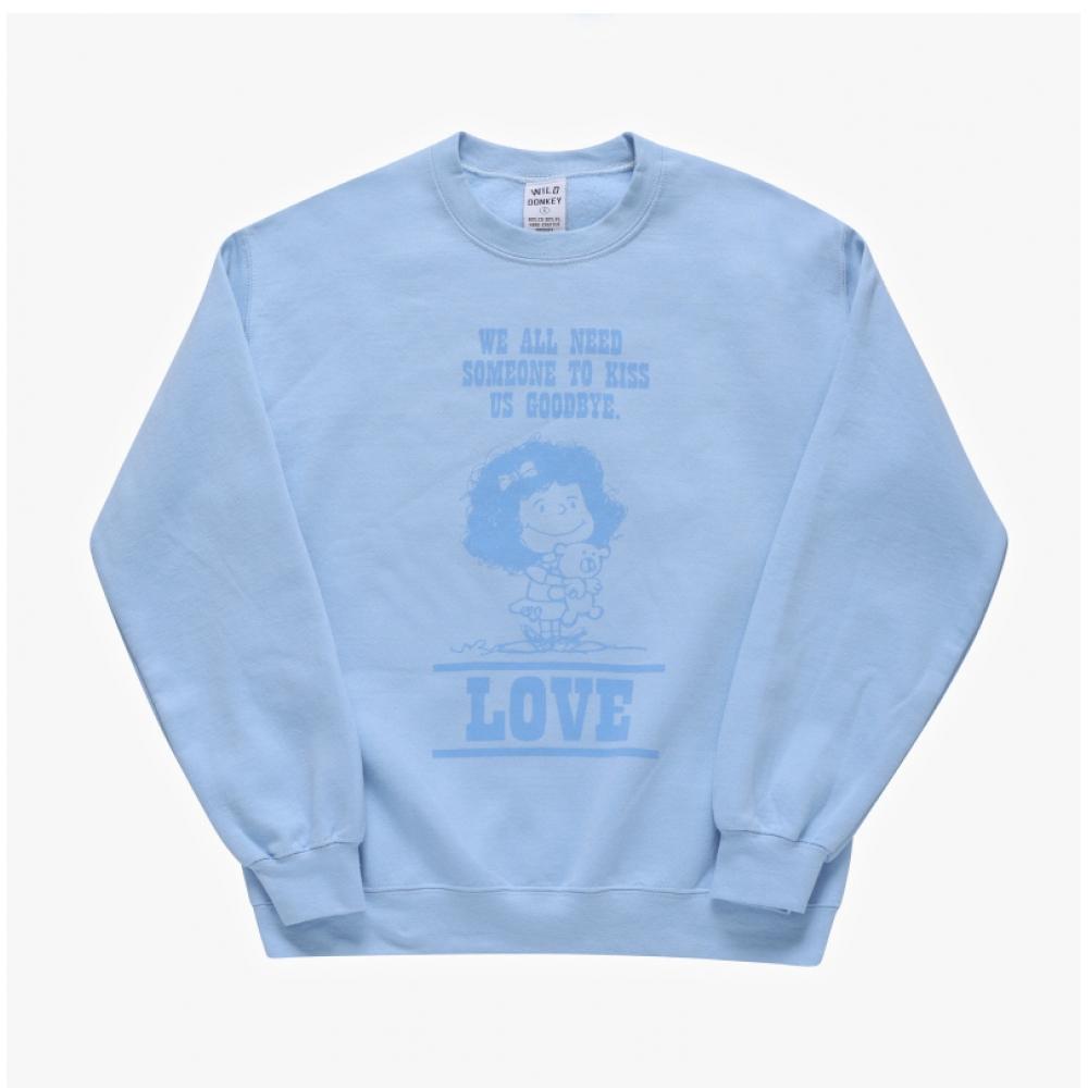 Wilddonkey Unisex Sweatshirt Fg Love Hellblau