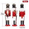 30CM Christmas Nutcracker solid wood wrapped fabric new unique handicraft decorative red  soldier  figure decorative statue gift