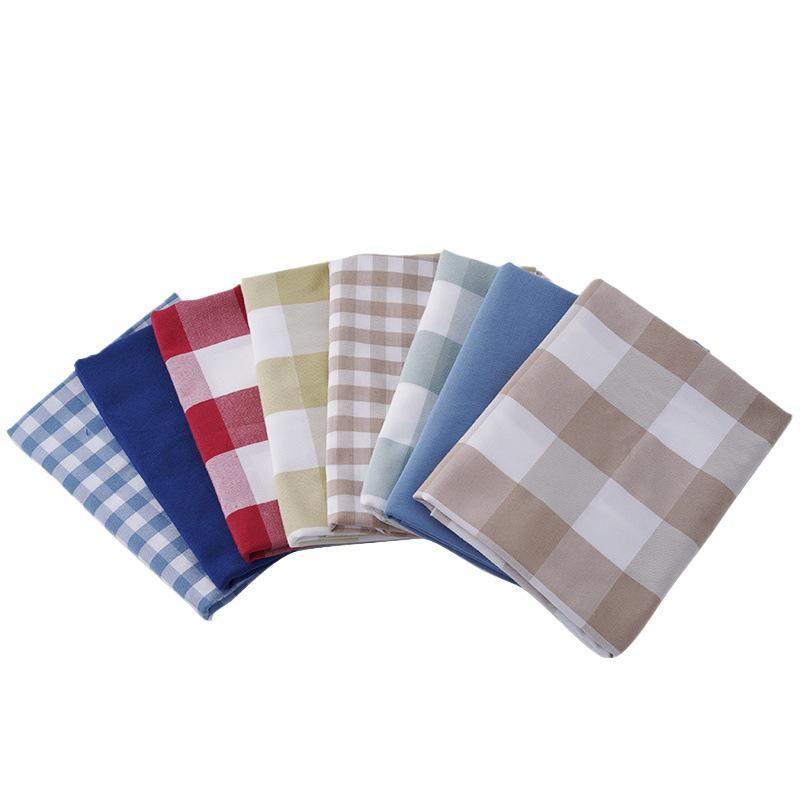 Black & White/Blue Green Gingham Fabric for Kindergarten, Tablecloths & Sofas - Various Sizes