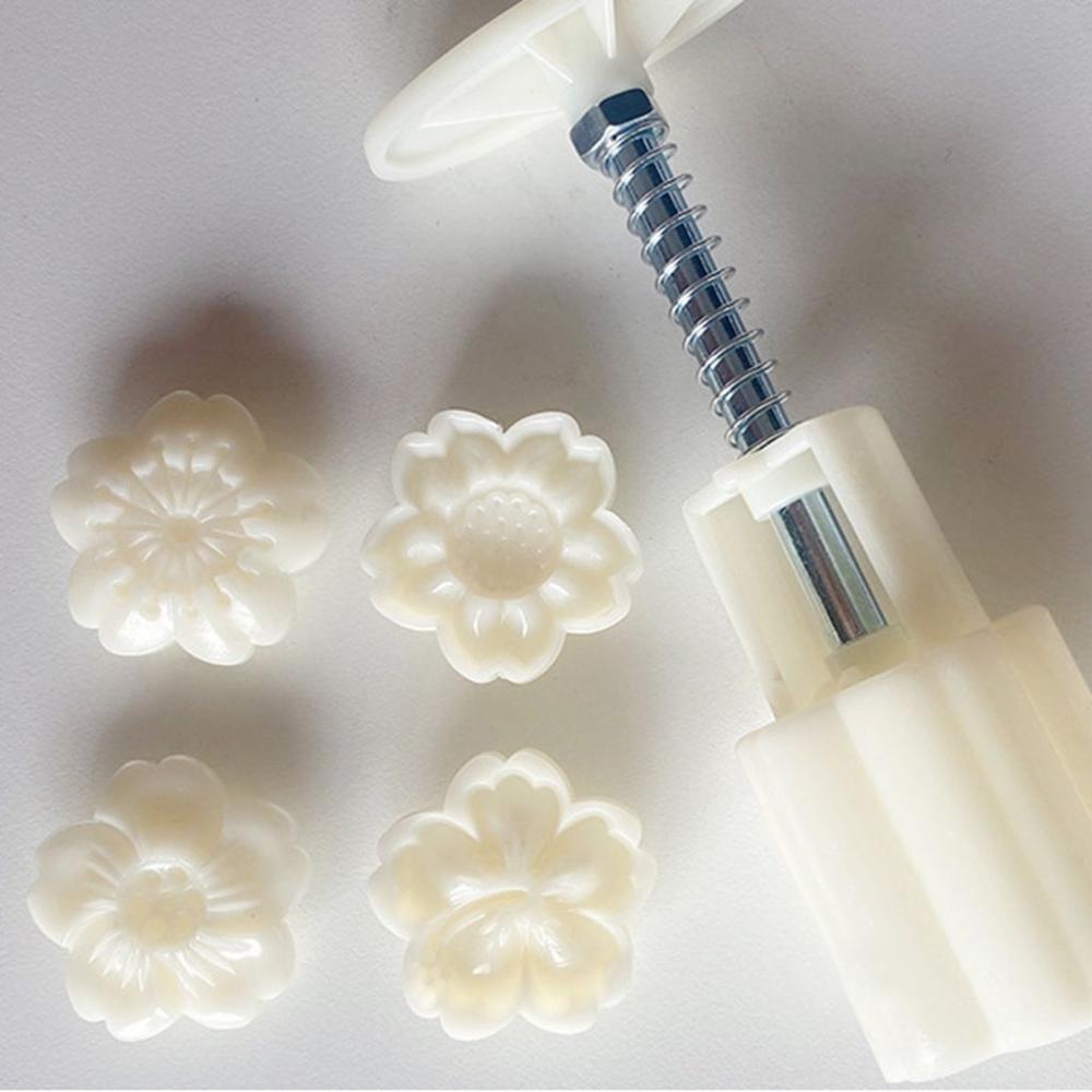 Manual Press DIY Kitchen Gadget Pastry Tool Sakura Mooncake Mold Mooncake Press Cookie Stamps