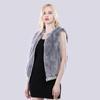 Autumn Winter Fashion Girl 100% Genuine Rex Rabbit Fur Vest Natural Warm Rex Rabbit Fur Gilet Women Real Fur Sleeveless Jacket