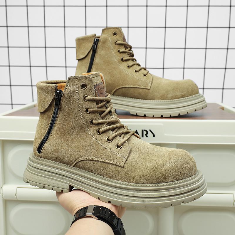 

Мужские желтые ботинки Martin 2024 года выпуска: Ретро, универсальные, на толстой подошве, повседневные рабочие ботинки Desert 43