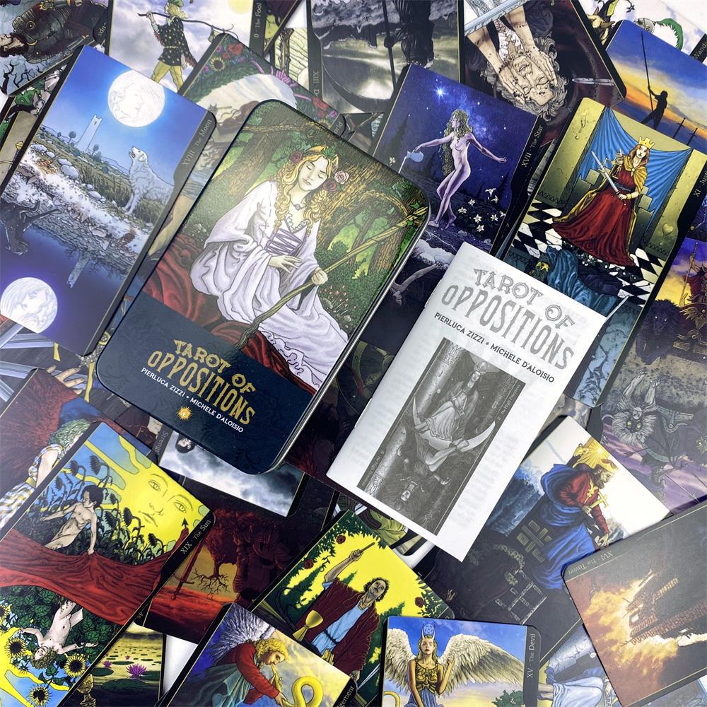 78Pcs Longest Dream Tarot Card Set Divination Tool With Detailed Guidebook Colorful Frame Fortune Telling Cards