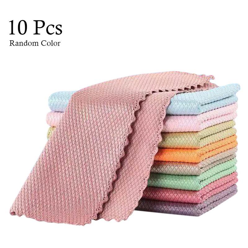 5/10pcs Special Fish Scale Wipes For Glass Cleaning Housework Cleaning Cloth