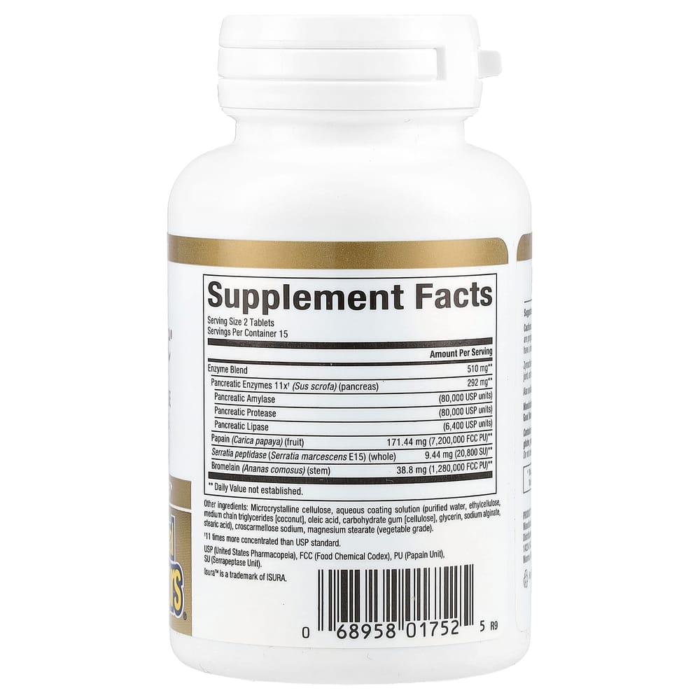 Natural Factors Zymactive Double Strength Enteric Coated Tablets, 30 Count