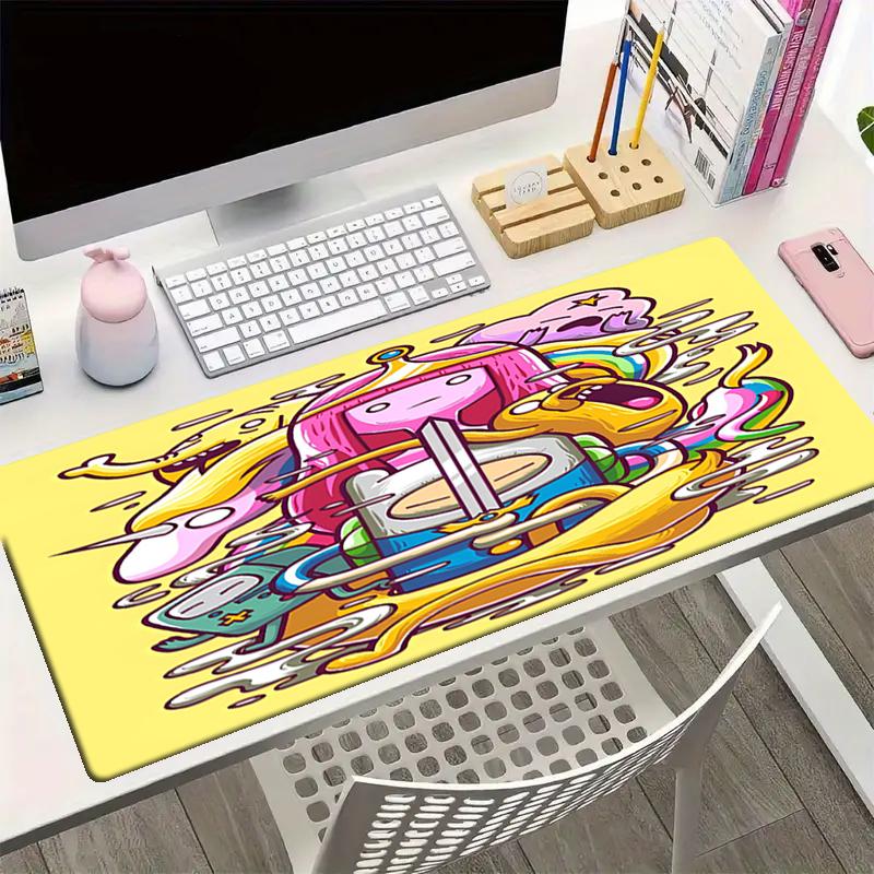 Adventure Time Theme Mouse Pad, Non Slip Rubber Base, Multifunctional Office & Home Decor, Perfect for Workspace Personalization.
