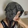 Falling Pool Knitwear Rhinestone Triangle Scarf: Y2K Style Cool Sweet Hip Hop Head Wrap Silk Scarf