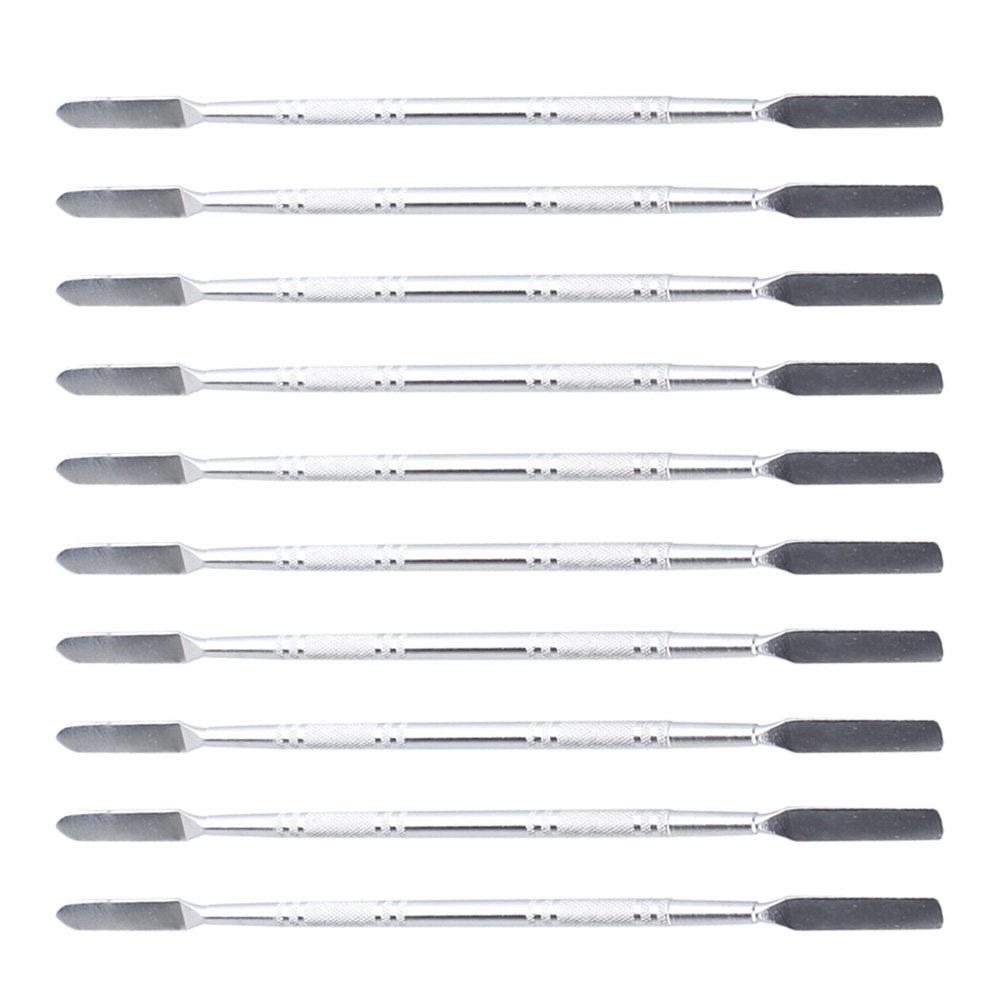 10Pcs Ergonomic Spudger Tools Stainless Steel Dual-Tip Pry Stick for Smartphone Tablet Laptop Electronics Repair Opening Tool