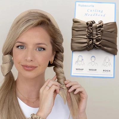 Hair Curlers Flexible Hair Curling Rod Lazy Sleep Heatless Curling Rod Headband Wave Former Magic Wave Hair Curler Hair Curler Maker Tool