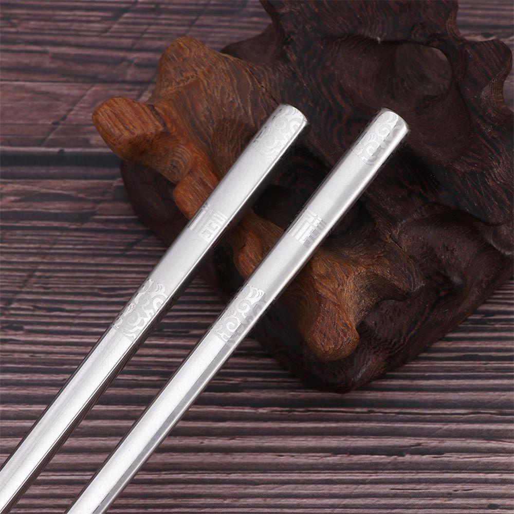 Anti Scald Luxury Chinese Laser Japanese Korean Flatware Kitchen Supplies Chopsticks Tableware