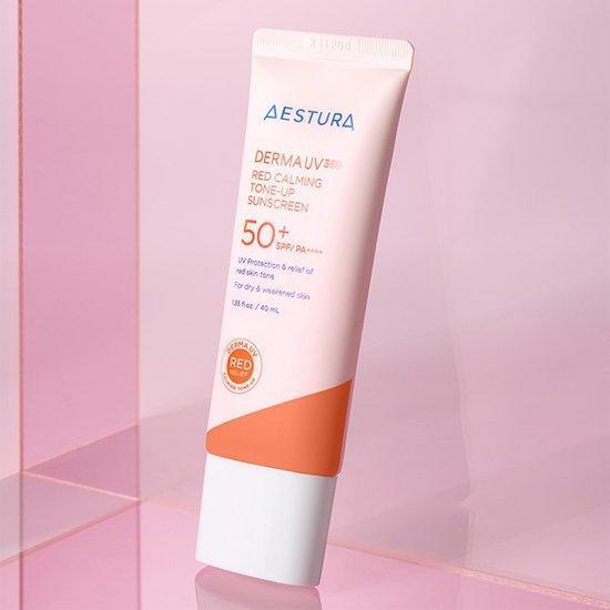Aestura Derma UV 365 Red Beruhigender Ton-Up-Sonnenschutz LSF 50+ PA++++ 40ml