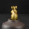 Brass Figurine Copper Lucky Rat Statue Animal Sculpture Collectibles Zodiac Pendant Rich Wealth Amulet Home Decoration