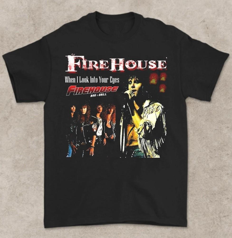 

Rare Firehouse When I Look into Your Eyes Black S to 5XL Gift Fan BT2027 Unisex T-Shirt L