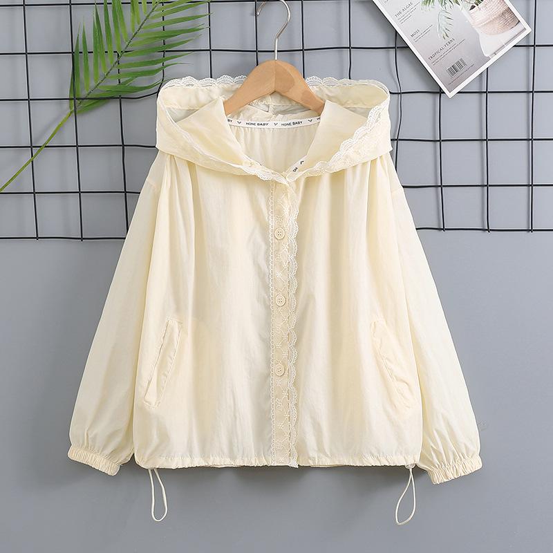 Girls  Lightweight UV Protection Lace Trim Summer Wear, 2026 Style 130