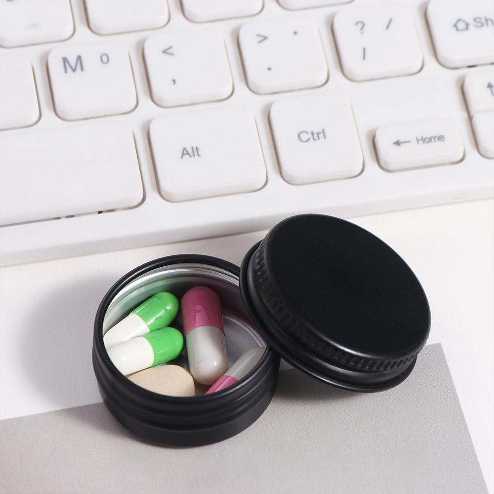 Light-proof Black Pill Box Not Rust Pill Packing Box Modern Mini Medicine Box  Organizer