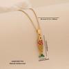3D Vivid Carp Tropical Fish Pendant Necklace Colorful Stainless Steel Chain