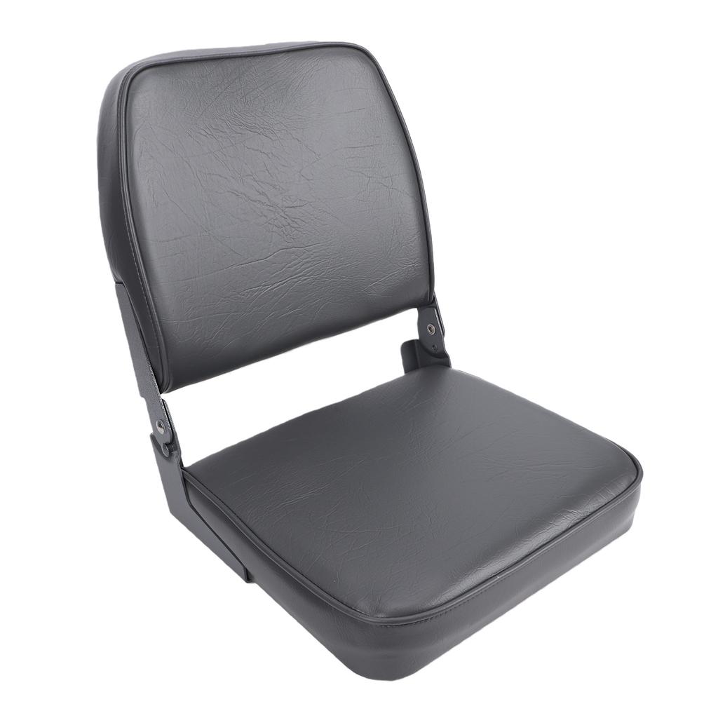 Folding Boat Seat Low Back Boat Chair Comfortable Padded Pontoon Boat Seat with Backrest