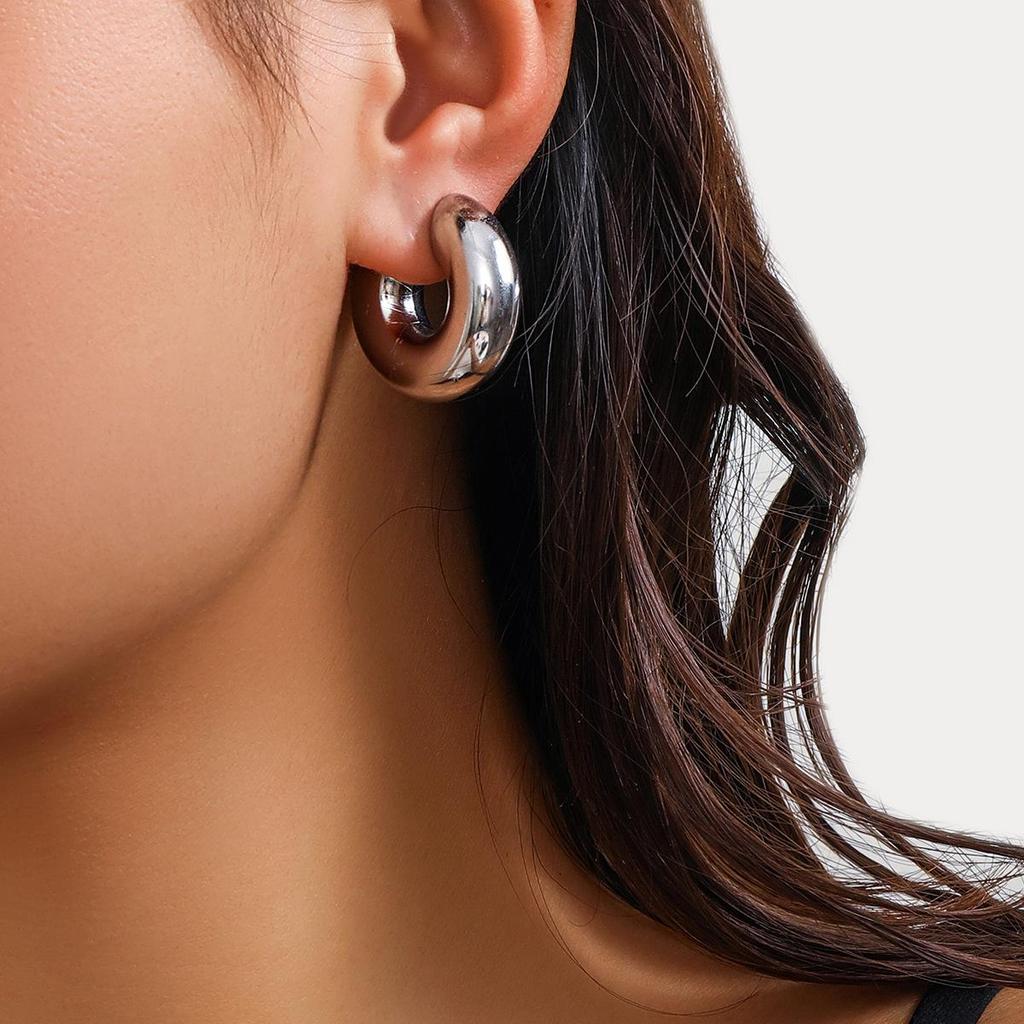 European & American Style C-Shaped Open Ear Cuff - Women's Fashion, Non-Pierced, Colorful, Simple Design Jewelry