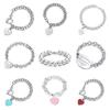 Klassiek Emaille Hart Armband voor Vrouwen met Sluiting Hartvormige Hanger