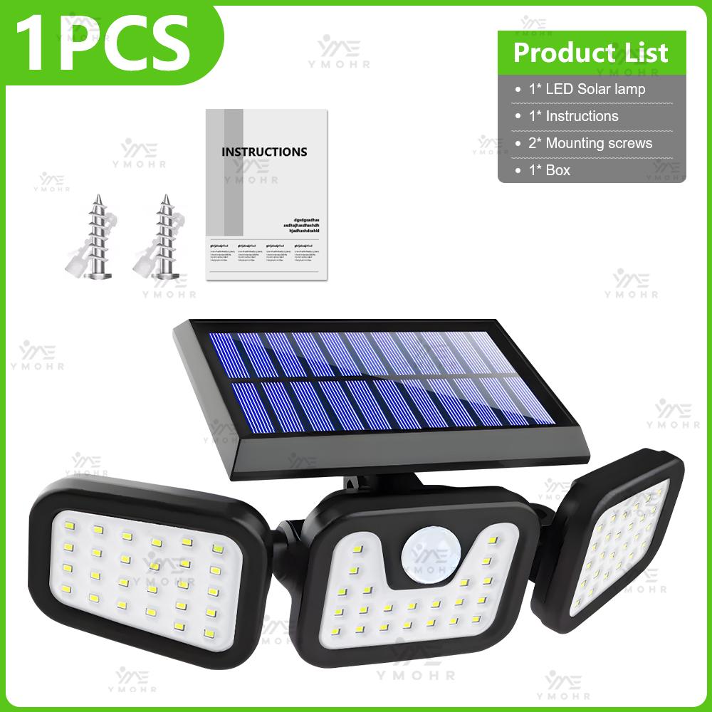 5500W Solar Power Lights Outdoor Motion Sensor Human Induction Adjustable IP65 Waterproof Wall Lamp for Swimming Pool Courtyard