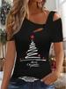 Women's New Casual  Top  Christmas  Halloween Christmas Gift Tops Shirt Blouse