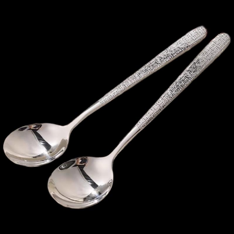 Creative Hammered 304 Stainless Steel Spoons, 2-Pack