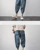 Men's Loose Fit 7-Point Linen Beach Pants - Thai Wide Leg, Casual Chinese Style Harem Pants Trends