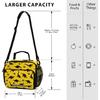 Dinosaur Animal Print Yellow Lunch Box Boys, Lunch Bag for Kids School Insulated Tote Bag Cooler Tote with Adjustable Shoulder Strap for Girls