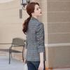 Slim Plaid Blazer Women Casual Spring Fall Jacket