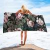 Pink Peonies Rose And Iris Quick-Dry Beach Towel Bathroom Microfiber Face Towel Outdoor Sport Swimming Camping Yoga Women Gift