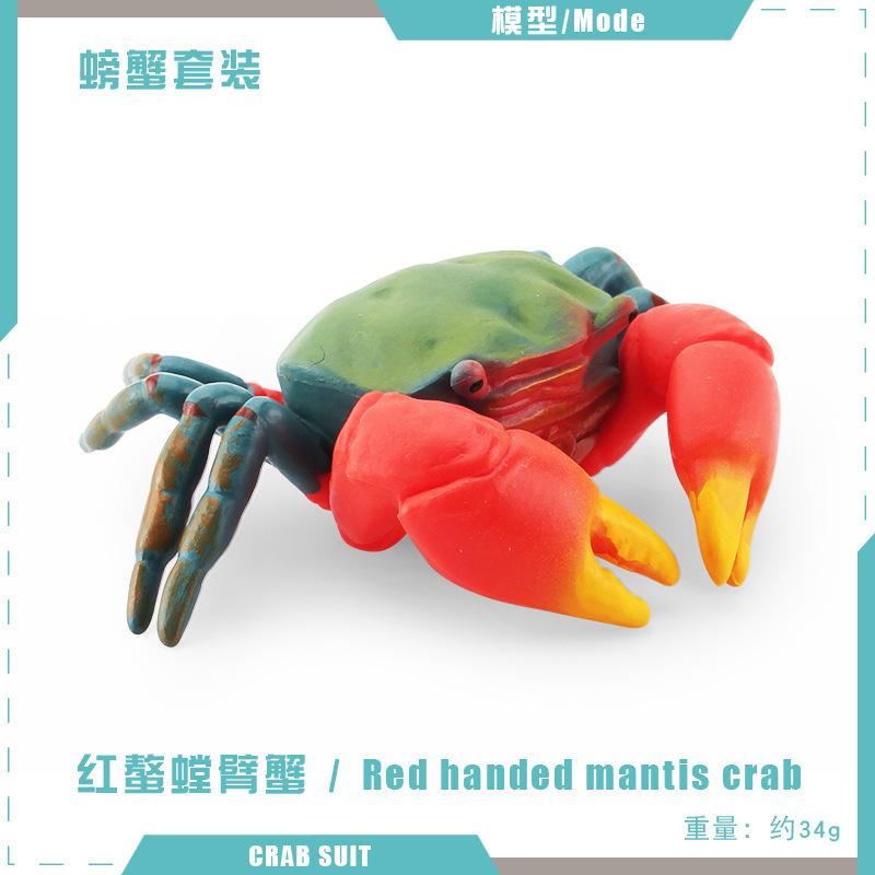 Vividly Colored Pvc Crab Model Featuring Realistic Design Perfect For Collectors And Decor Home