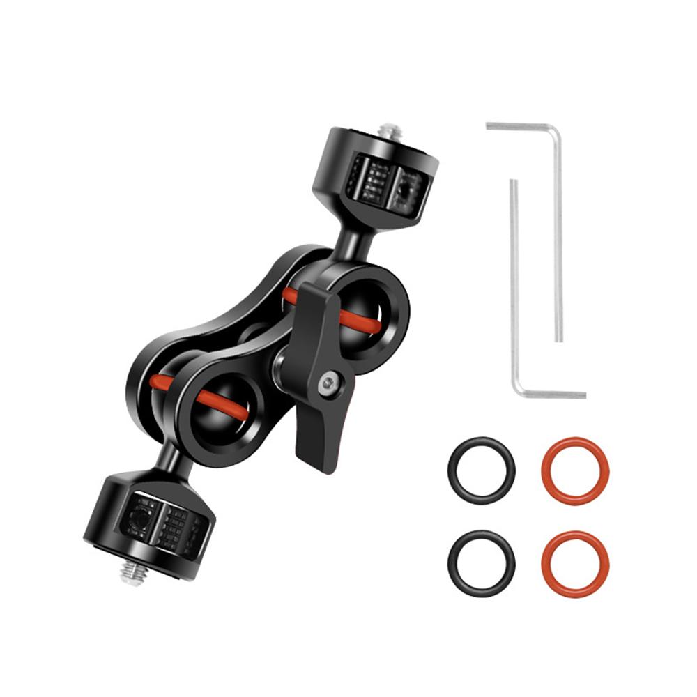 Flexible Magic Articulating Arm with Dual Ballhead Camera Monitor Mount Bracket Aluminum Alloy Dual 1 4 Inch Screws