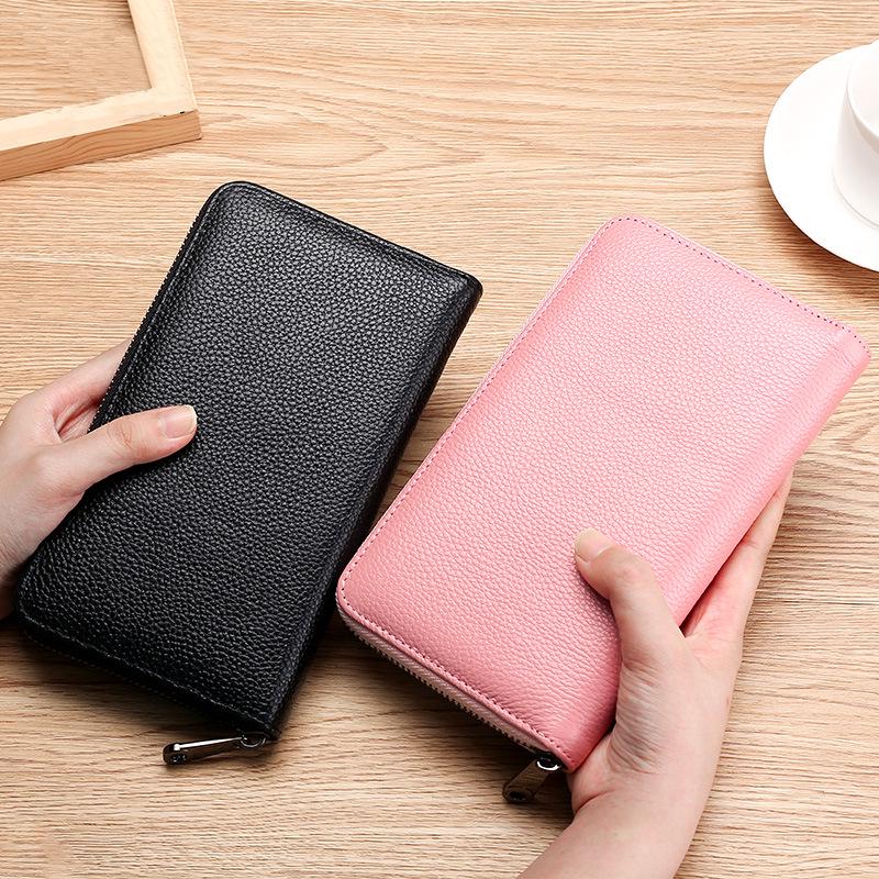 Multifunctional Zipper Wallet: Large Capacity Card and ID Holder for Men and Women