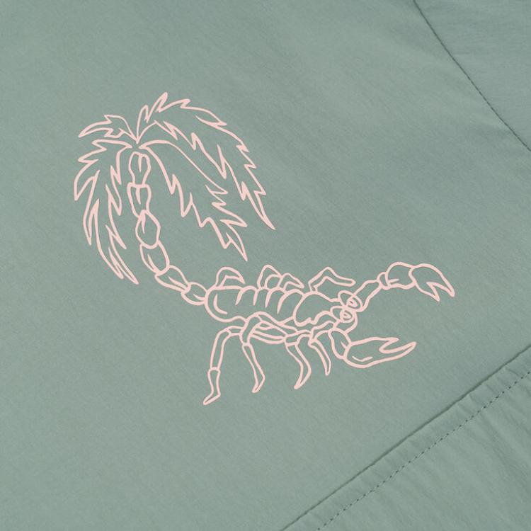 Vans Square Collar Button Short Sleeve Shirt Men shirts Green VN0002P2RL6