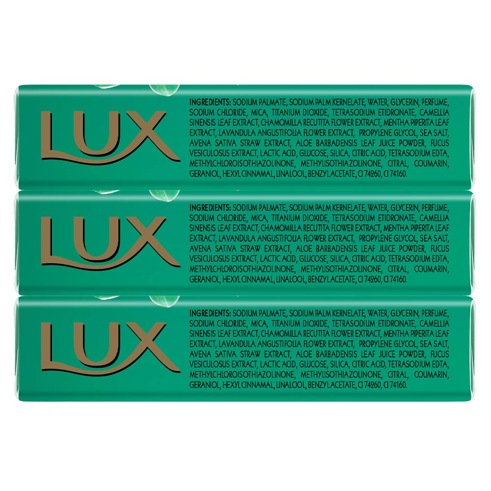 Lux Fresh Splash Cooling Mint Water Lily Soap Bar 3x150g Moisturizing Refreshing Fragrance for Adults