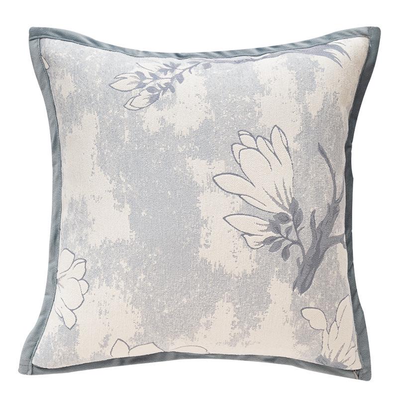 Niebieska poszewka na poduszkę do sofy z chenille - Nowoczesna minimalistyczna poduszka do salonu, sypialni lub jako zagłówek łóżka