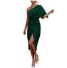 Women's Summer Fashion Sexy Sleeveless Off Shoulder Bag Hip Dress