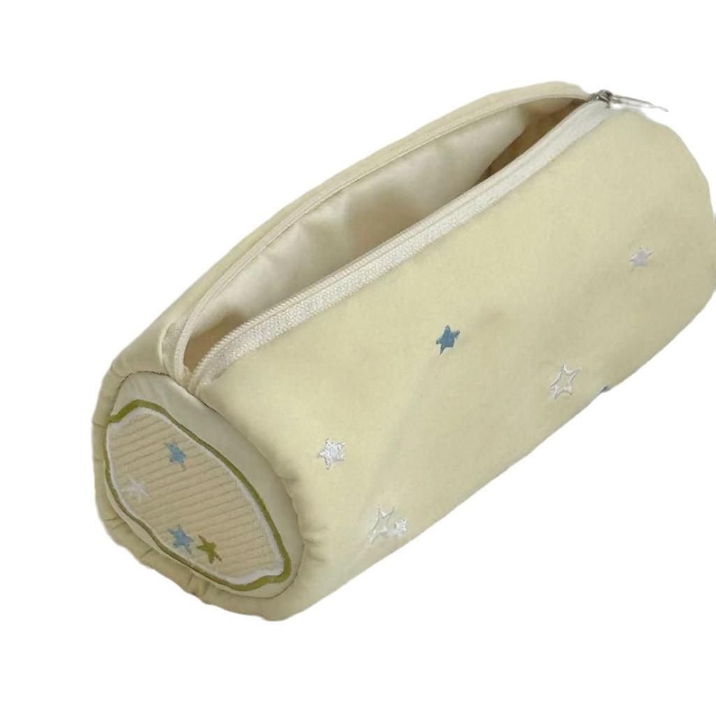 Green Apple Embroidered Pencil Case - Cute, Large Capacity Pencil Storage Bag