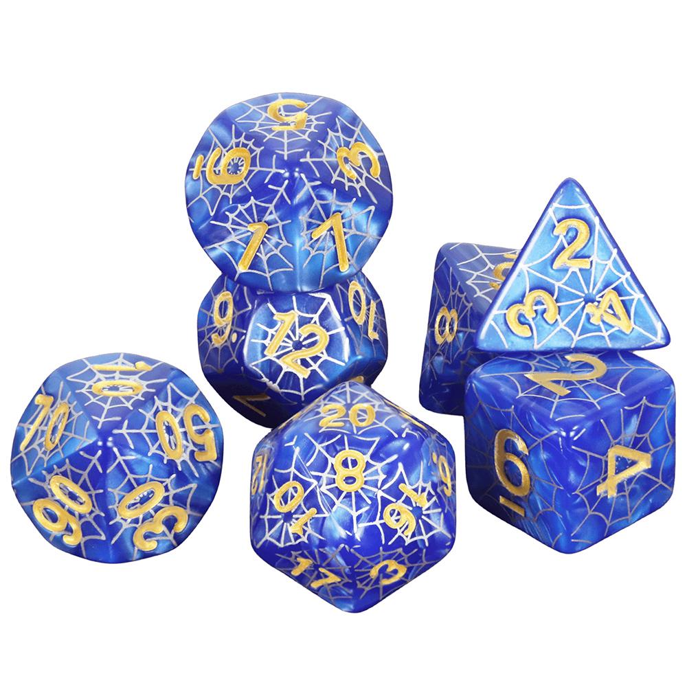 

Хэллоуин Паутина Игральные кости 7 шт. Многогранные игральные кости для игры DND TRPG, в подарок