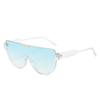 Integrated large frame sunglasses, European and American fashion half personalized metal toad sunglasses sunglasses