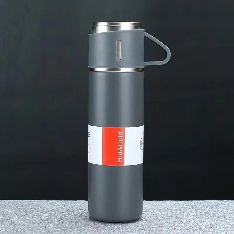 500Ml Stainless Steel Vacuum Flask Gift Office Business Style Thermos Bottle Outdoor Hot Water Thermal Insulation Couple Cup