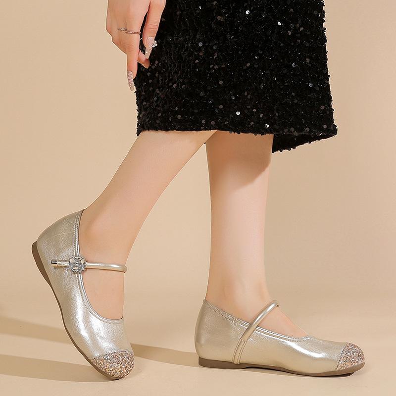 Französische Retro Ein-Wort Flache Einzelne Schuhe Damen Innenhöhe Mary Jane Schuhe Neue Faule Doudou Schuhe