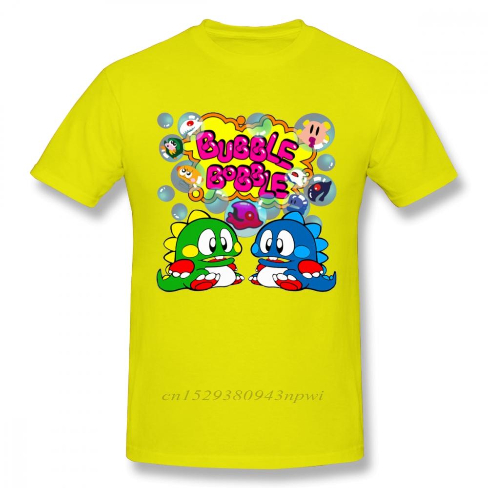Bubble Bobble Retro  Console Game Tshirt Men New Custom Old School Game T Shirt Organic Cotton Plus Size Tee Camiseta