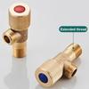 G12 Brass   Cold Inlet Valve Bathroom Faucet Stop Valve Kitchen Sink Basin Triangle Valve Water Pressure Regulator